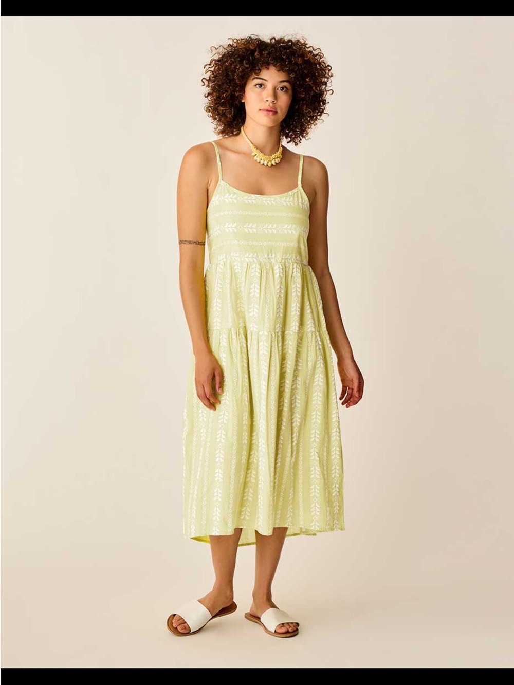 Jacey textured dress in limeade